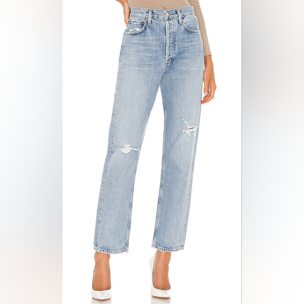 Agolde 90s Mid-rise Loose Fit In Captured Size 24 (13.5 Inch Waist Laid Flat)
